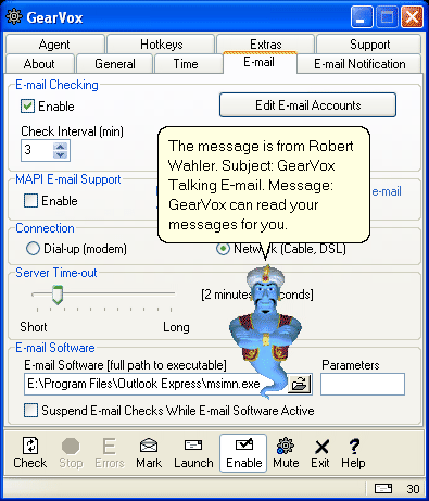 GearVox Talking E-mail Screenshot